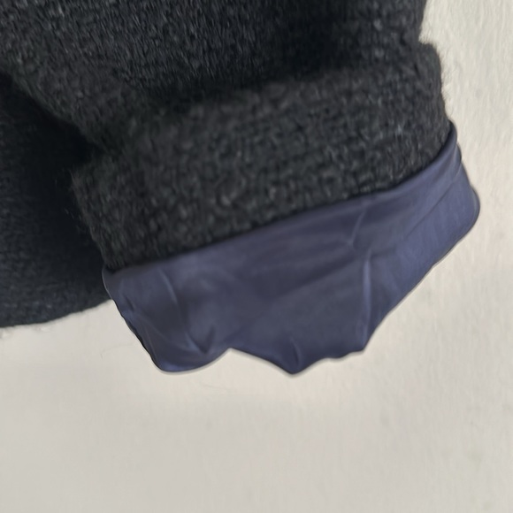 NWT J.Crew Lady Jacket in Black Maritime Tweed Collarless Wool Blend 6 - Picture 5 of 6